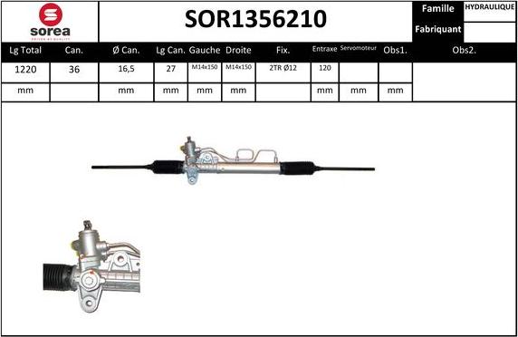 EAI SOR1356210 - Рулевой механизм, рейка autosila-amz.com