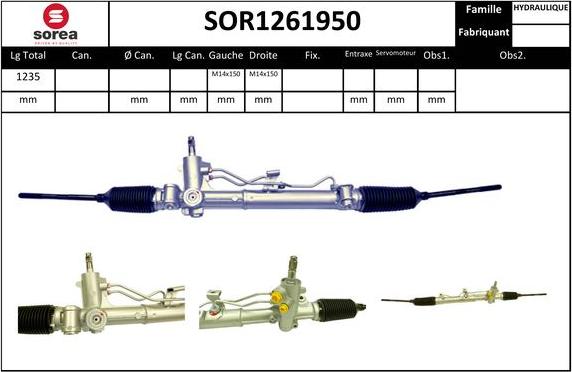 EAI SOR1261950 - Рулевой механизм, рейка autosila-amz.com