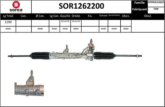 EAI SOR1262200 - Рулевой механизм, рейка autosila-amz.com