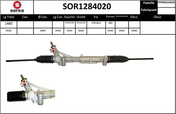EAI SOR1284020 - Рулевой механизм, рейка autosila-amz.com