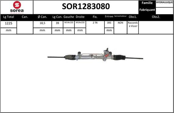 EAI SOR1283080 - Рулевой механизм, рейка autosila-amz.com