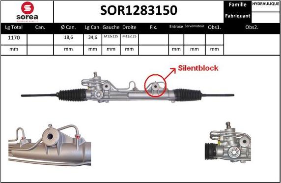 EAI SOR1283150 - Рулевой механизм, рейка autosila-amz.com