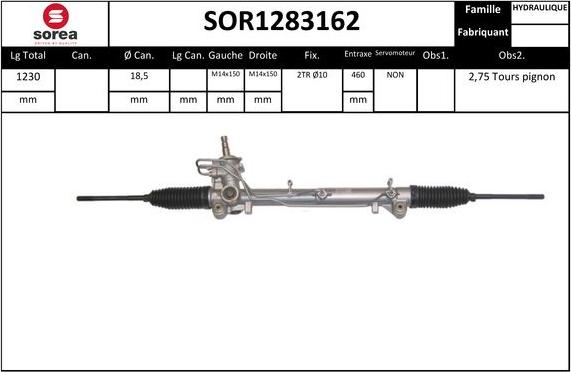 EAI SOR1283162 - Рулевой механизм, рейка autosila-amz.com