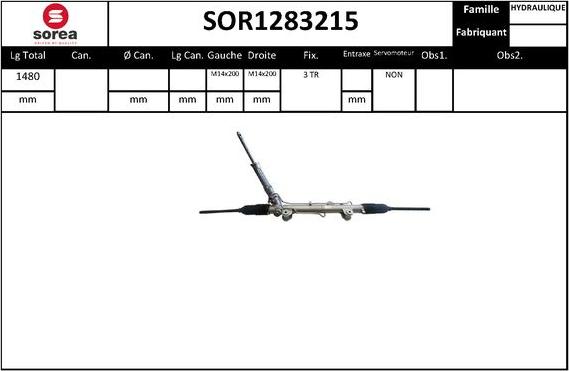 EAI SOR1283215 - Рулевой механизм, рейка autosila-amz.com