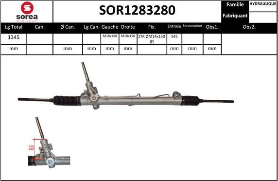 EAI SOR1283280 - Рулевой механизм, рейка autosila-amz.com