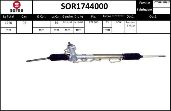 EAI SOR1744000 - Рулевой механизм, рейка autosila-amz.com