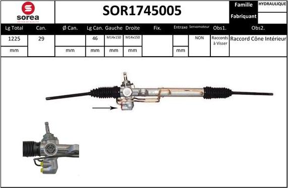 EAI SOR1745005 - Рулевой механизм, рейка autosila-amz.com