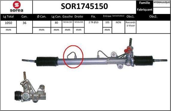 EAI SOR1745150 - Рулевой механизм, рейка autosila-amz.com