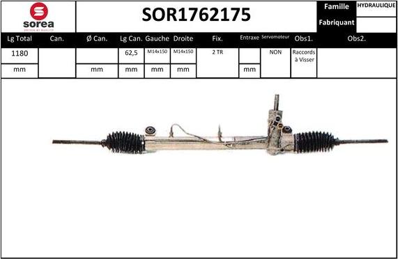 EAI SOR1762175 - Рулевой механизм, рейка autosila-amz.com