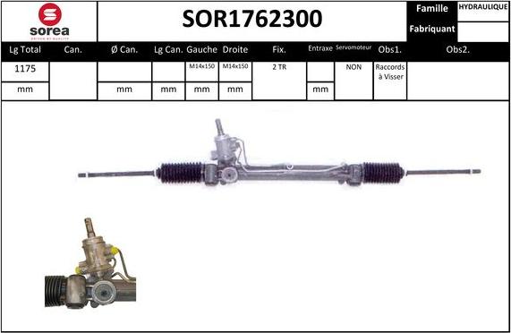 EAI SOR1762300 - Рулевой механизм, рейка autosila-amz.com