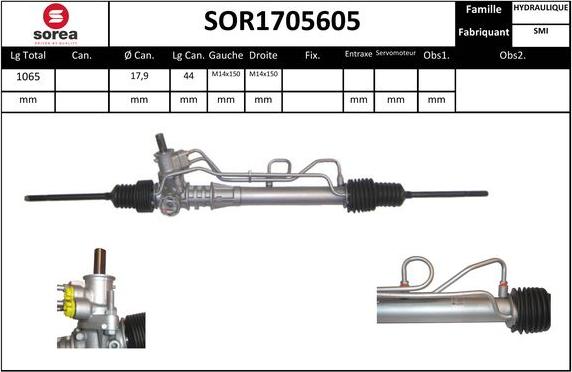 EAI SOR1705605 - Рулевой механизм, рейка autosila-amz.com