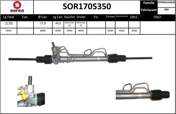 EAI SOR1705350 - Рулевой механизм, рейка autosila-amz.com