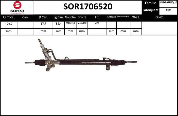 EAI SOR1706520 - Рулевой механизм, рейка autosila-amz.com