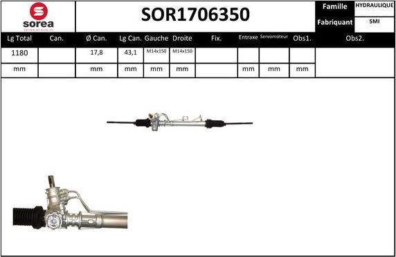 EAI SOR1706350 - Рулевой механизм, рейка autosila-amz.com
