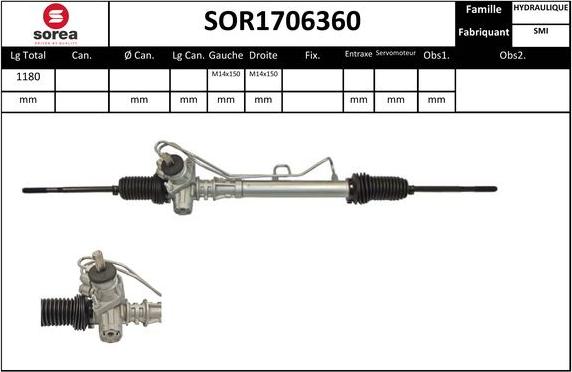 EAI SOR1706360 - Рулевой механизм, рейка autosila-amz.com
