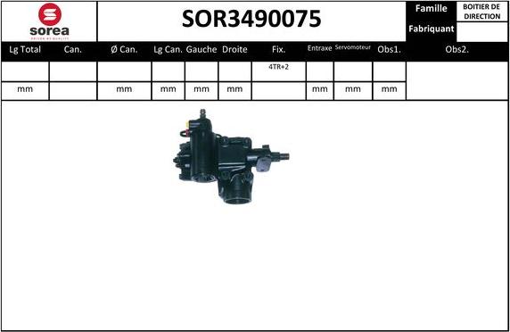 EAI SOR3490075 - Рулевой механизм, рейка autosila-amz.com