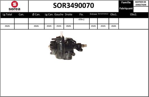 EAI SOR3490070 - Рулевой механизм, рейка autosila-amz.com