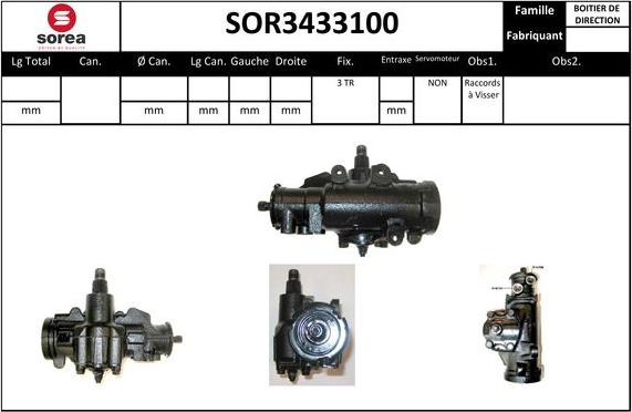 EAI SOR3433100 - Рулевой механизм, рейка autosila-amz.com
