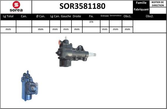 EAI SOR3581180 - Рулевой механизм, рейка autosila-amz.com