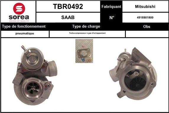 EAI TBR0492 - Турбина, компрессор autosila-amz.com