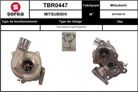 EAI TBR0447 - Турбина, компрессор autosila-amz.com