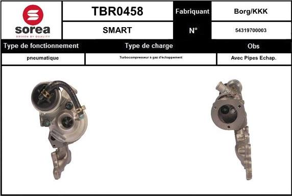 EAI TBR0458 - Турбина, компрессор autosila-amz.com