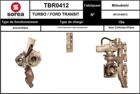 EAI TBR0412 - Турбина, компрессор autosila-amz.com