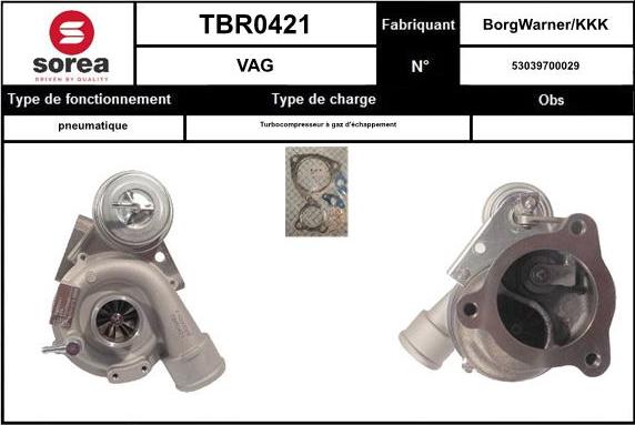 EAI TBR0421 - Турбина, компрессор autosila-amz.com
