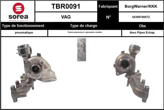 EAI TBR0091 - Турбина, компрессор autosila-amz.com