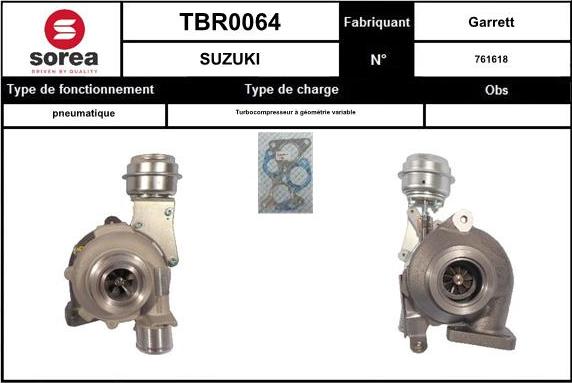 EAI TBR0064 - Турбина, компрессор autosila-amz.com