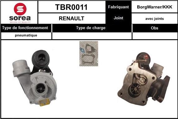EAI TBR0011 - Турбина, компрессор autosila-amz.com