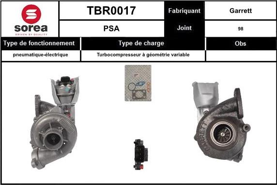 EAI TBR0017 - Турбина, компрессор autosila-amz.com