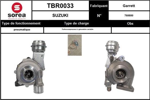 EAI TBR0033 - Турбина, компрессор autosila-amz.com