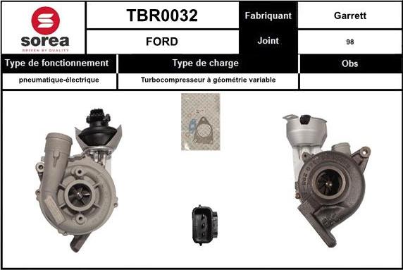 EAI TBR0032 - Турбина, компрессор autosila-amz.com