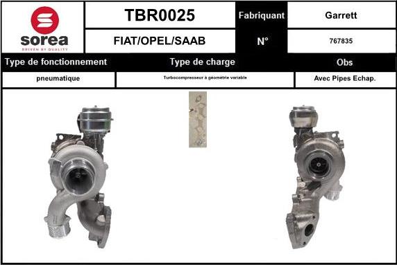 EAI TBR0025 - Турбина, компрессор autosila-amz.com
