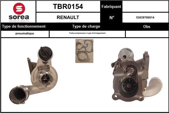 EAI TBR0154 - Турбина, компрессор autosila-amz.com