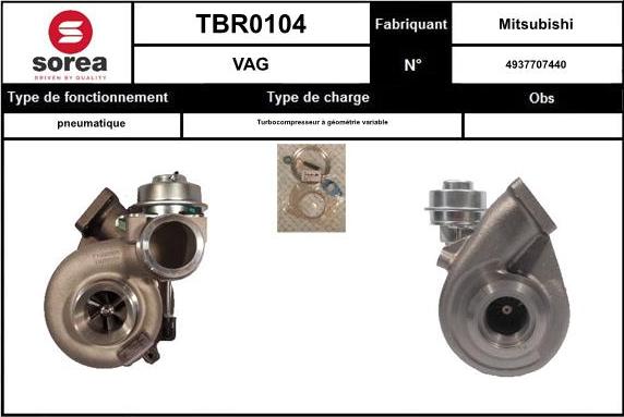 EAI TBR0104 - Турбина, компрессор autosila-amz.com