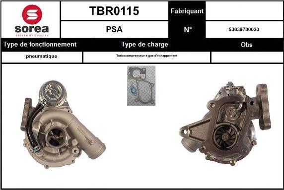 EAI TBR0115 - Турбина, компрессор autosila-amz.com