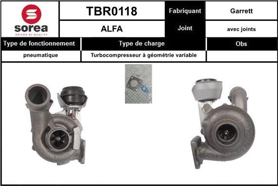 EAI TBR0118 - Турбина, компрессор autosila-amz.com
