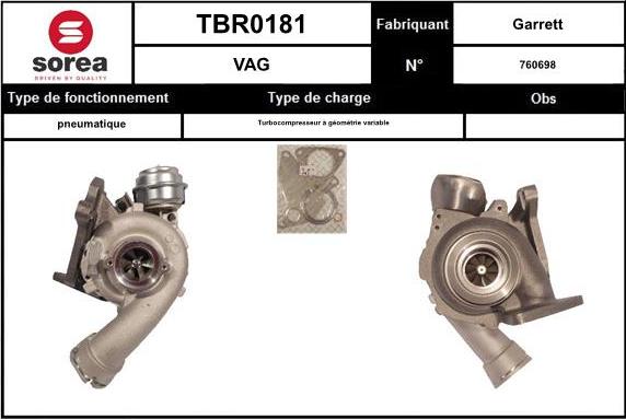 EAI TBR0181 - Турбина, компрессор autosila-amz.com