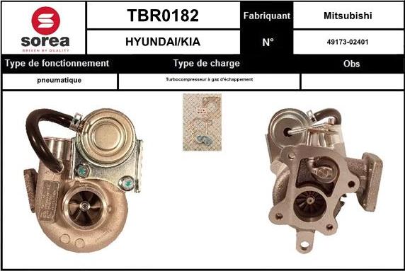 EAI TBR0182 - Турбина, компрессор autosila-amz.com