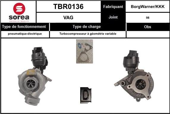 EAI TBR0136 - Турбина, компрессор autosila-amz.com