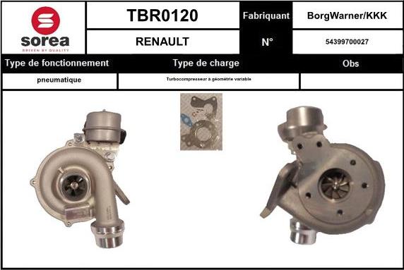 EAI TBR0120 - Турбина, компрессор autosila-amz.com