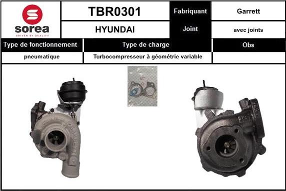 EAI TBR0301 - Турбина, компрессор autosila-amz.com