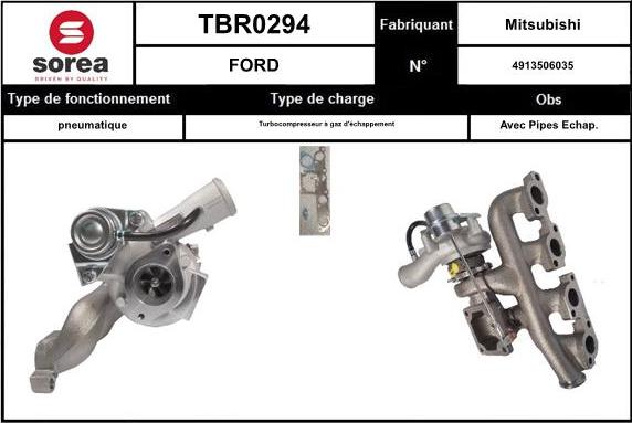 EAI TBR0294 - Турбина, компрессор autosila-amz.com