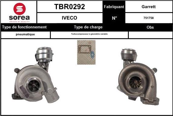 EAI TBR0292 - Турбина, компрессор autosila-amz.com