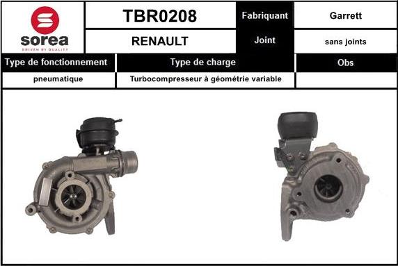 EAI TBR0208 - Турбина, компрессор autosila-amz.com