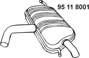 Eberspächer 95 11 8001 - Глушитель выхлопных газов, конечный autosila-amz.com