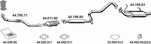 Eberspächer 442054 - Система выпуска ОГ autosila-amz.com