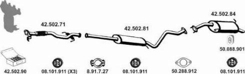 Eberspächer 422041 - Система выпуска ОГ autosila-amz.com